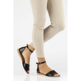 Sandali in pelle Filippo DS3914/22 Bk nero 1