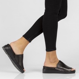 Ciabatte in pelle Filippo DK3921 / 22 Bk nere nero 1