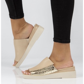 Ciabatte in pelle Filippo DK3921 / 22 Be beige 1