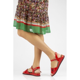 Sandali rossi Filippo DS3913/22 Rd in pelle rosso 1
