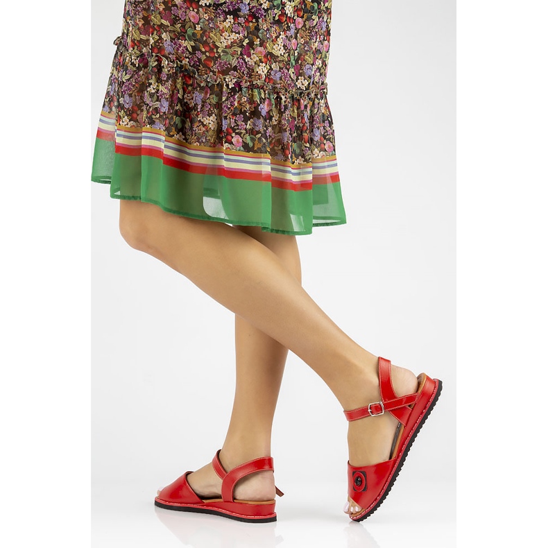 Sandali rossi Filippo DS3913/22 Rd in pelle rosso 1