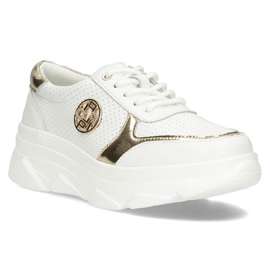 Sneakers in pelle Filippo DP2138 / 22 Wh Go bianche bianco d'oro 1