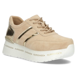 Sneakers in pelle Filippo DP3689/22 Be beige d'oro 1