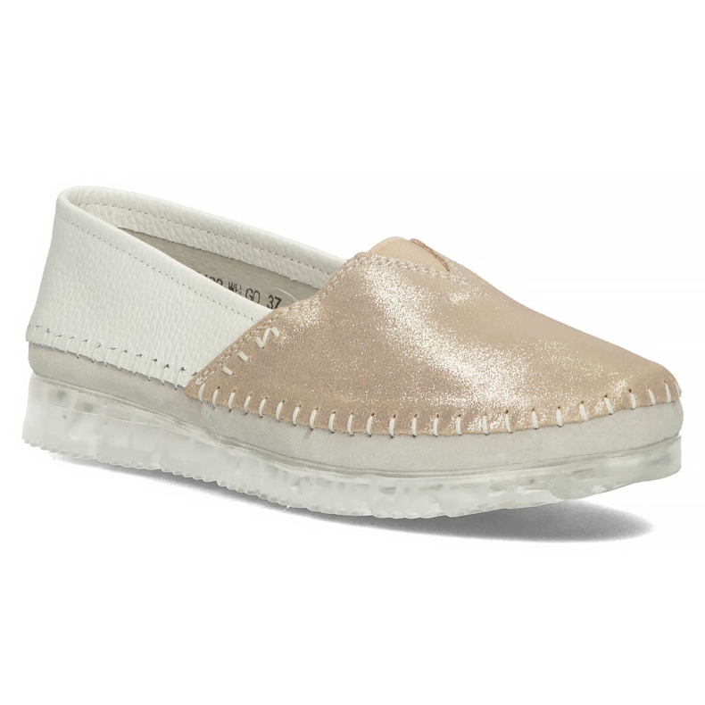 Scarpe in pelle Filippo DP2147 / 22 Wh Go bianche bianca d'oro 1