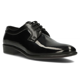 Scarpe in pelle Filippo 1737 lacca nera nero 2