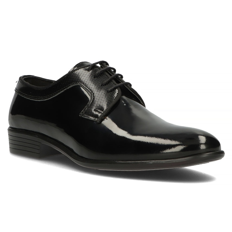 Scarpe in pelle Filippo 1737 lacca nera nero 2