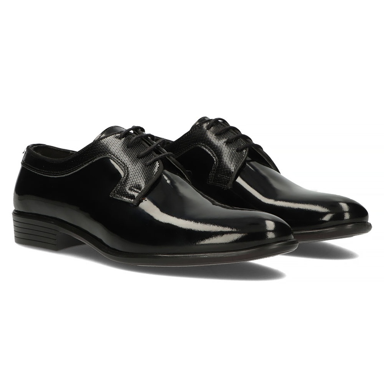 Scarpe in pelle Filippo 1737 lacca nera nero 1