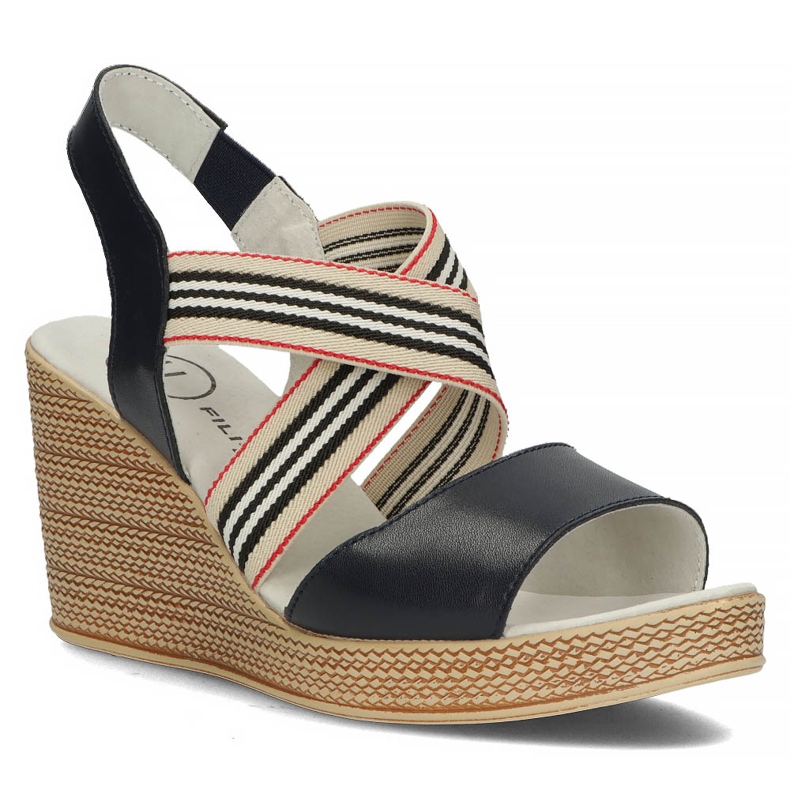 Sandali in pelle Filippo DS3520/22 Nv blu navy 1