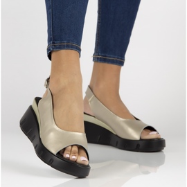 Sandali in pelle Filippo DS3595/22 Go golden d'oro 2
