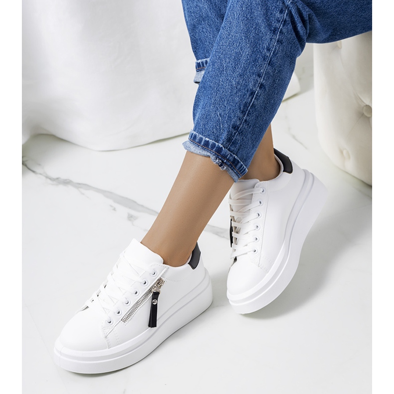 Sneakers da donna Tamis bianche e nere bianca 1