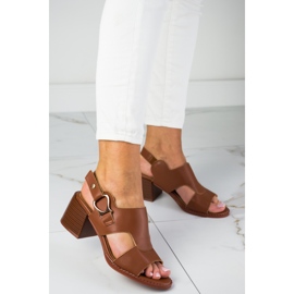 Sandali eleganti in pelle LA.FI marrone 1