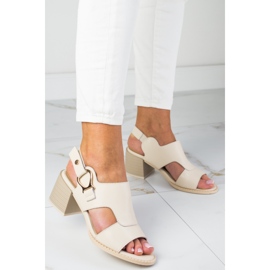 Sandali eleganti in pelle LA.FI beige 1