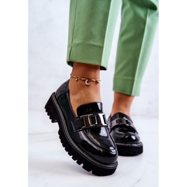 S.Barski Scarpe in Pelle Laccata in Corine Nero 2
