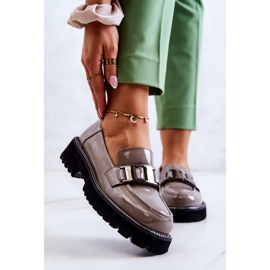 S.Barski Scarpe in Pelle Laccata Grigie Corine grigio 1