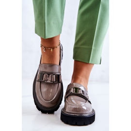 S.Barski Scarpe in Pelle Laccata Grigie Corine grigio 2