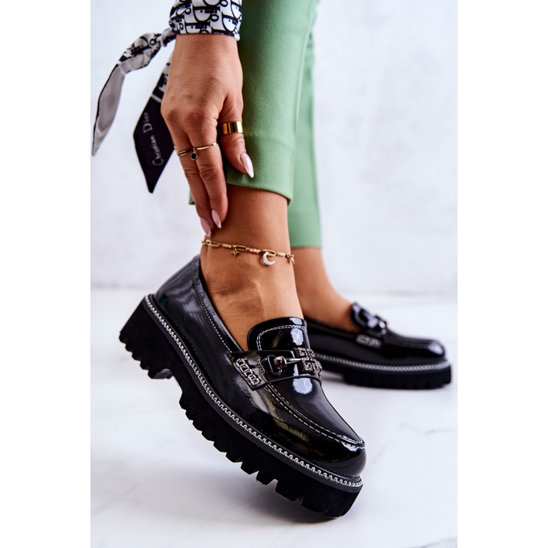 S.Barski Scarpe In Pelle Verniciata Con Decorazione Adison Nera nero 1