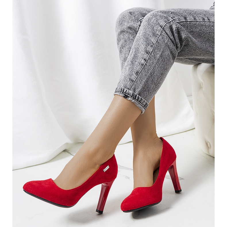 Décolleté rosse su tacco a spillo Blair rosso 1