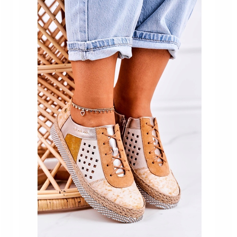 Scarpe da donna in pelle Maciejka Giallo 03339-44 3
