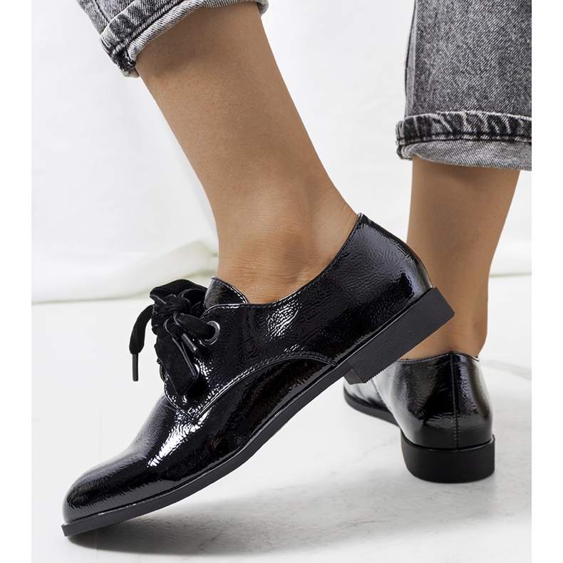 Scarpe laccate nere di Munter nero 1