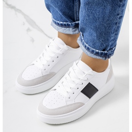 Sneakers bianche da donna Ontario bianco nero 1