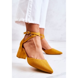 PS1 Décolleté Da Donna Con Tacco In Spitz Giallo Cosmo 2