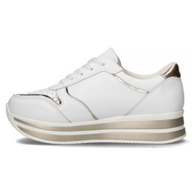 Sneakers in Pelle Filippo DP3682/22 WH bianco d'oro 4