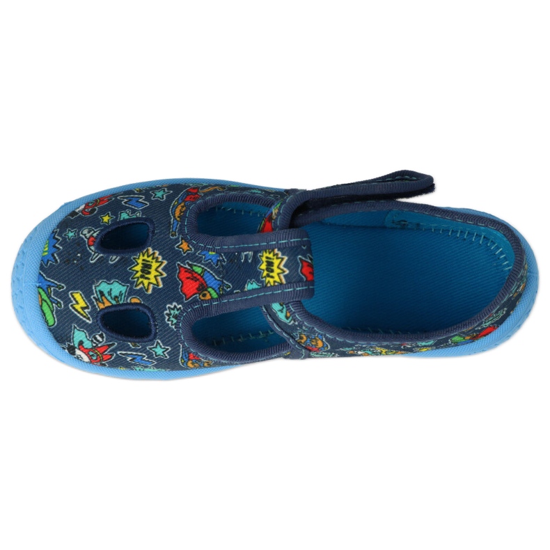 Ciabatte per bambini Befado con velcro 533P021 blu 3