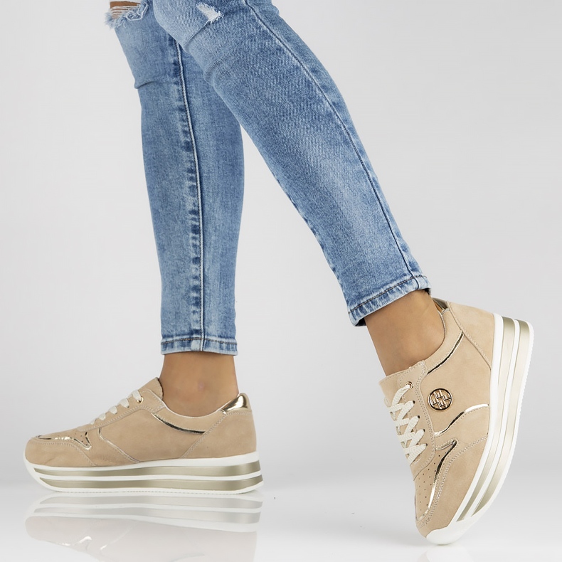 Sneakers in pelle Filippo DP3682/22 Be beige 2