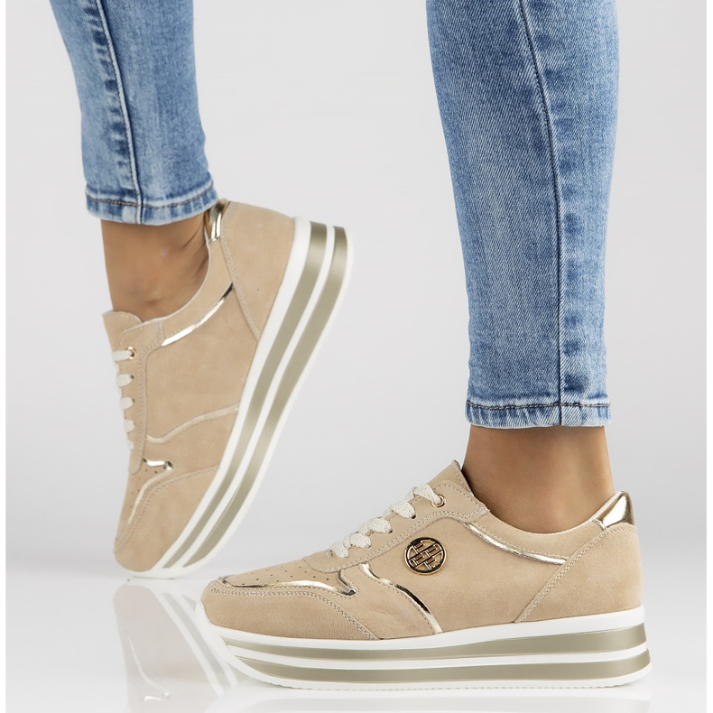 Sneakers in pelle Filippo DP3682/22 Be beige 1