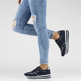 Sneakers in pelle Filippo DP3682/22 Nv blu navy 2