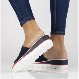 Ciabatte in pelle Filippo DK3635/22 Nv blu navy 1