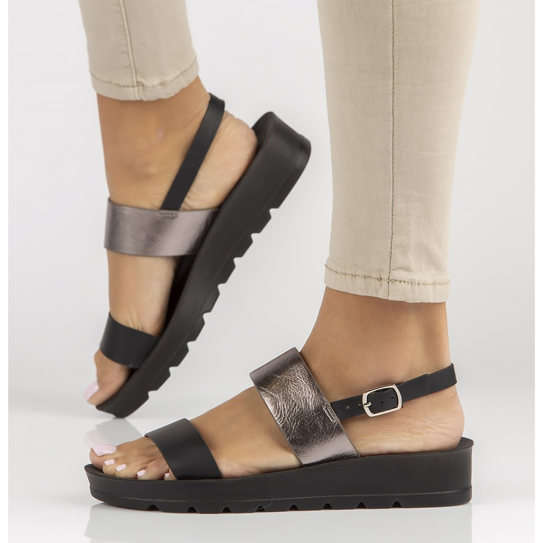 Filippo DS3612/22 Bk sandali neri nero argento 1