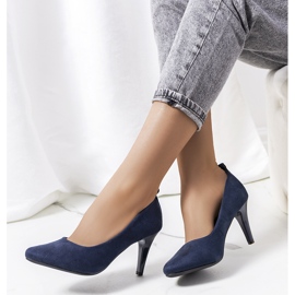 Décolleté blu navy su tacco a spillo Cameron 1