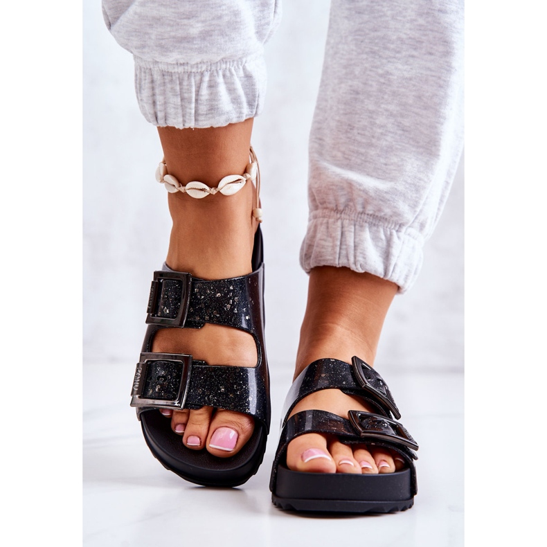 Sandali con glitter in gomma da donna ZAXY HH285158 neri nero 1