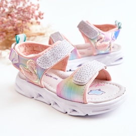 PJ2 Sandali Classici Da Bambino Con Velcro Darrin Multicolor rosa multicolore 2