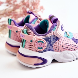 PJ2 Calzature Sportive Per Bambini Con Velcro Rosa-Viola Lillo 2