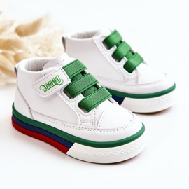 PA1 Sneakers alte da bambino bianche e verdi Baxter ['bianco', 'verde'] bianco 1