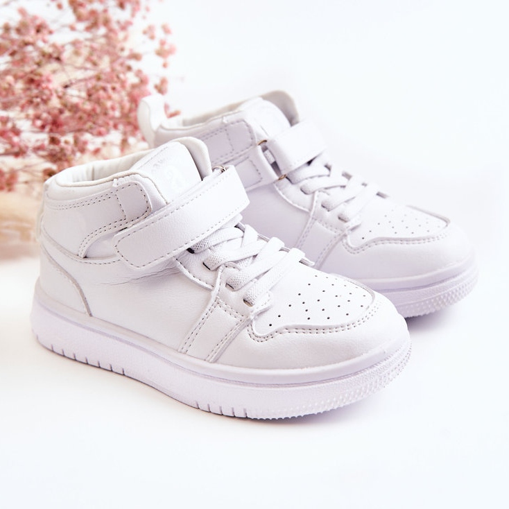 PA1 Scarpe Sportive Alte Bambini Bianche Berty bianco 2