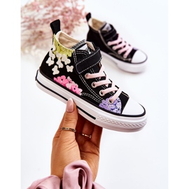 PA1 Sneakers alte da bambino in tessuto stampa Dorry nero 1