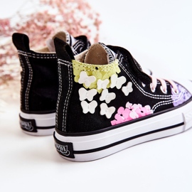 PA1 Sneakers alte da bambino in tessuto stampa Dorry nero 2