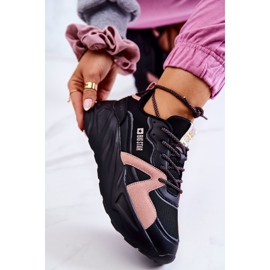 Sneakers da donna Memory Foam Big Star JJ274599 Nero-Rosa 2
