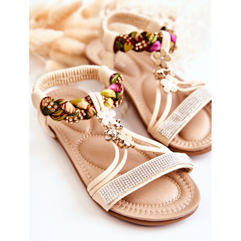 Sandali slip-on per bambini Beige Sammi d'oro 2