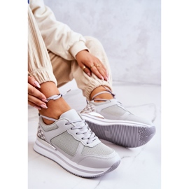 PG1 Scarpe Sportive Classiche Da Donna Su Zeppa Grigie Advanced argento grigio 2