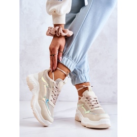 PG1 Sneakers Callisto Shiny da donna di colore beige 2