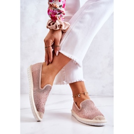 PG1 Espadrillas Da Donna In Tessuto Con Cubic Zirconia Rosa Deimos 2