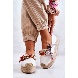 PS1 Espadrillas Da Donna In Pelle Con Catena Bianca Fantasia bianco 1