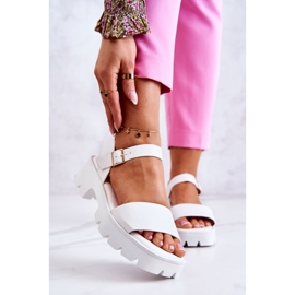 PS1 Sandali in pelle con tacco alto White Sovie bianco 1
