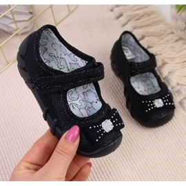 Pantofole Ballerine Bambina Con Velcro Befado Nere nero 1