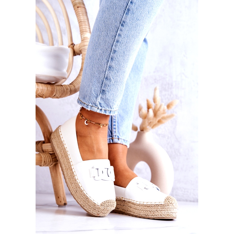 FB2 Espadrillas Classiche Sulla Piattaforma Bianca Di Julianne 1