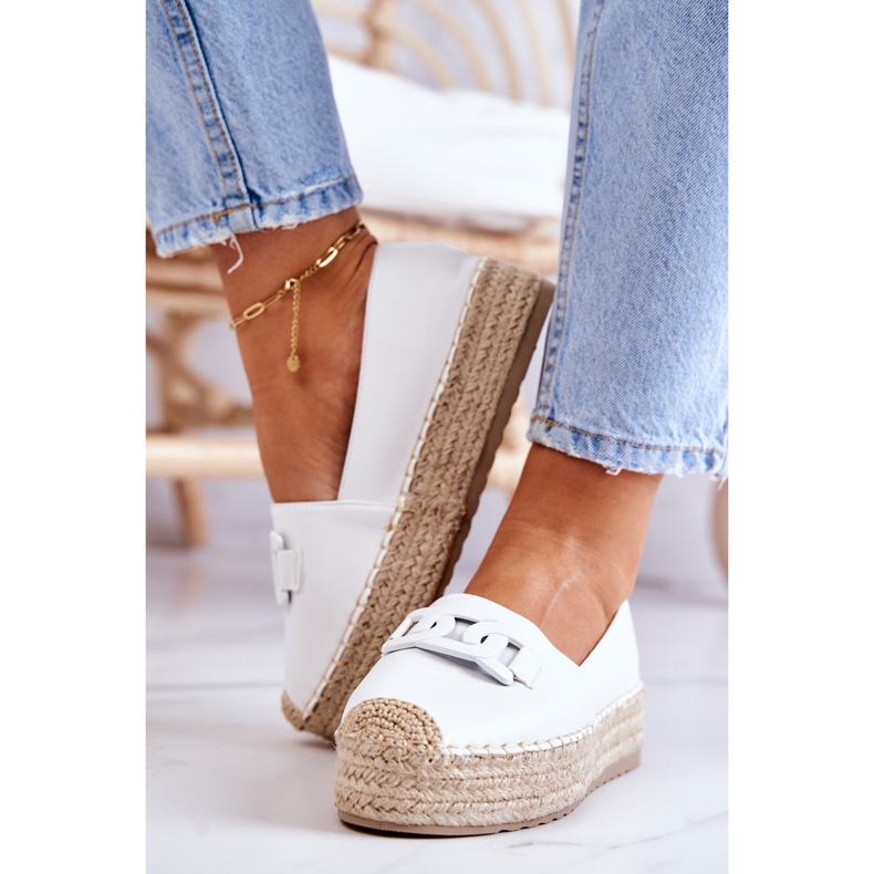 FB2 Espadrillas Classiche Sulla Piattaforma Bianca Di Julianne 2